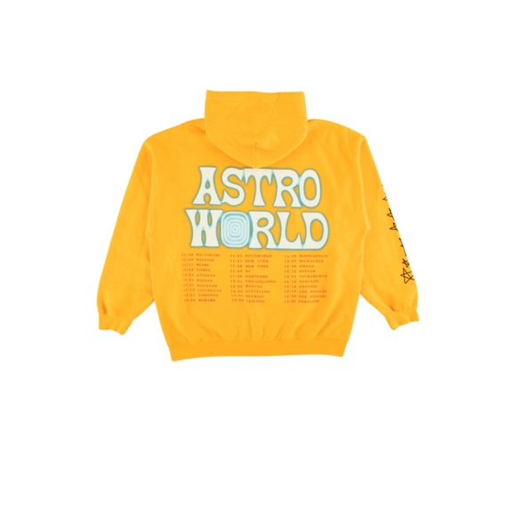 Yellow Travis Scott Astroworld tour hoodie - Picture 5 of 5